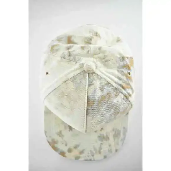 Celine Glacier Tie Dye Velvet Logo Baseball Cap Adjustable Snapback Hat Medium